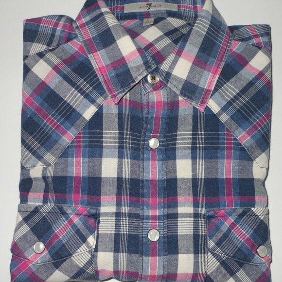 7 For all Man kind colorful men's button shirt - Picture 8 of 8